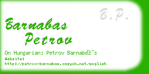 barnabas petrov business card